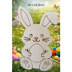 Królik Wielkanocny z jajkiem 40cm, królik 40cm, sklejka 3mm